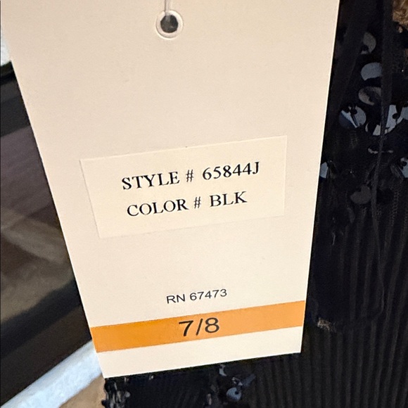 Stunning Violet Weekend Black Sequin Strapless Gown size 7/8 - Picture 6 of 6